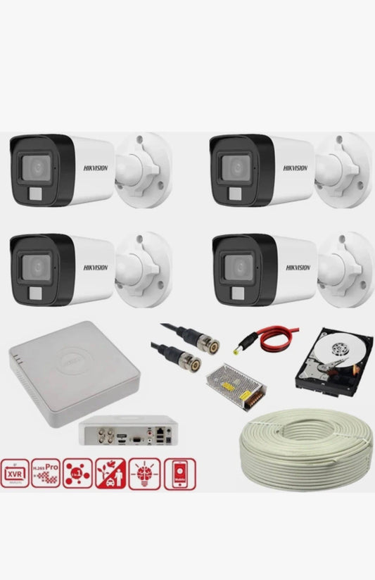 Hikvision 4 Kamerali Gece Renkli 4 Kanal 1 TB HDD